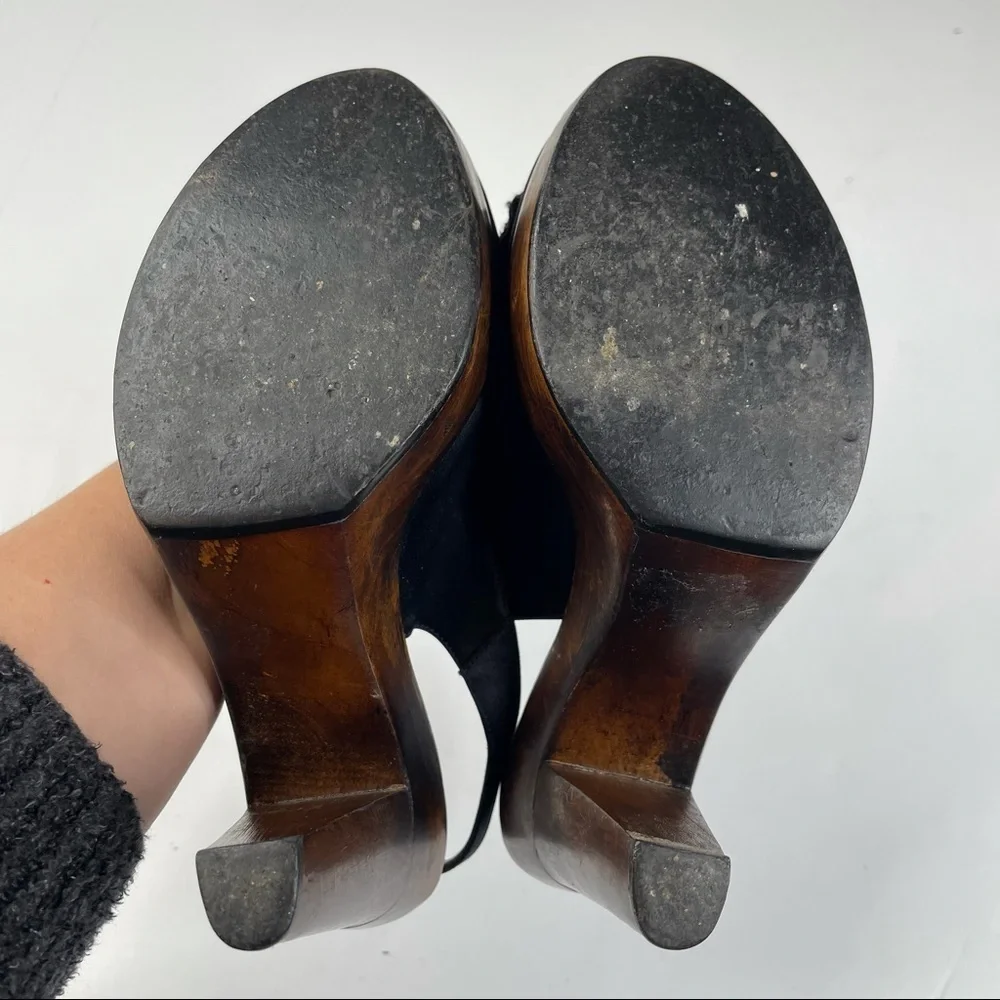 Loeffler Randall Slingback‎ Wood Heels Size 7
